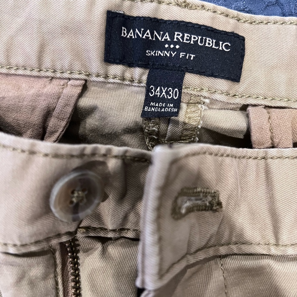Banana Republic Skinny Fit Chino Khaki Pants